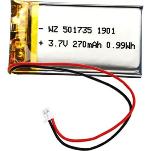 Gamepad battery 501735 polymer lithium battery 270MAH 3.7V Bluetooth speaker camping light battery