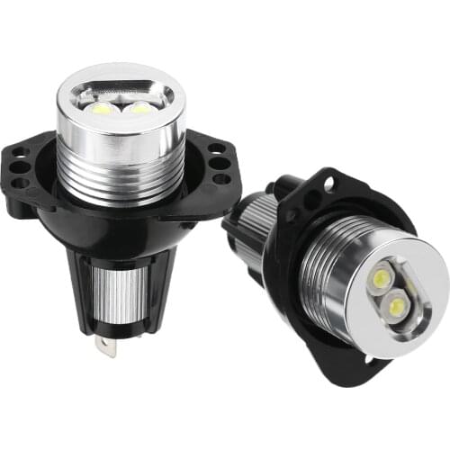 Car Angel Eyes Headlight 2pcs 10W LED Headlight Halo Ring Light Bulb For BMW E90 E91 3 Series