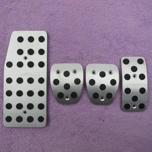 DEE Car Accessory For Nissan Tiida 2012 AT/MT Aluminium accelerator Gas brake Clutch Foot Rest Pedal Pad Sticker Styling Covers