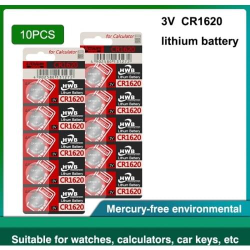 10Pcs/Lot cr1620 Button Cell Batteries Original Product For Maxell 3V Lithium Battery CR 1620 Suitable Supports Watch