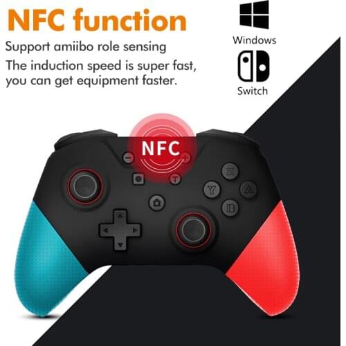 For Switch Pro Bluetooth wireless controller with NFC functions 6-Axis supports Amiibo role sensing for Nintend Switch console