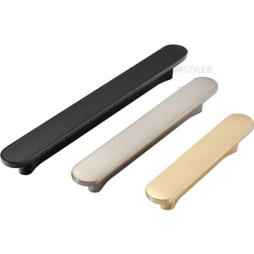 Zinc Alloy Silver Black Gold Cupboard Drawer Hardware Closet Wardrobe Handle Arc Cabinet Kitchen Knob Nordic Style