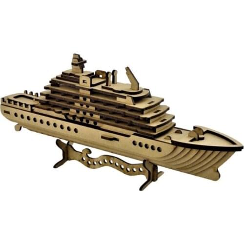3d Wooden Puzzle Jigsaw 71 Parts Cruise Ship Gift Dekorluk And Can Be Painted Model. Stable Top: 12-Size: 29-Load: 6 cm