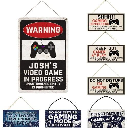 Game Room Sign Gift Decoration Wooden Sign Hang Tag Listing Friendship Pendant Door Do Not Disturb Privacy Wood Sign For Bedroom