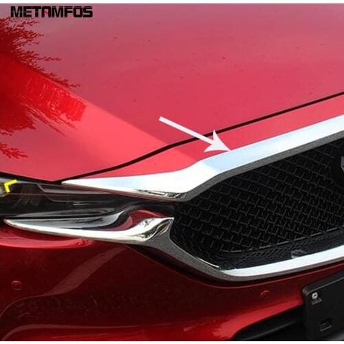 For Mazda CX5 CX-5 CX8 CX-8 2017-2019 2020 Chrome Front Engine Machine Streamer Grille Grill Molding Trim Exterior Accessories