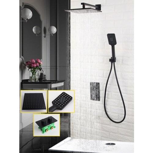 Yulu Dumb Black Dark Outfit Embedded Constant Temperature Cold Hot Water Income Wall Type Shower Shower