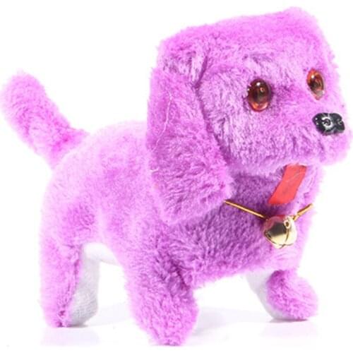 Hot Selling Electric Cute Plush Dog Light LED Eyes Walking Barking Puppy Kids Toy Gift Plush Toy LBV