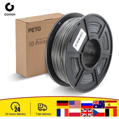 GOHIGH PETG 3D Printer Filament 1.75mm 1KG Translucence Biodegradable Plastic 3D Printing sublimation Materials Fast Shipping