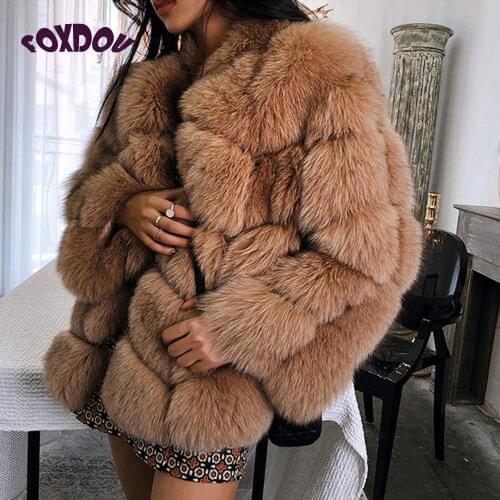 FOXDUO Women's Jackets With Fur