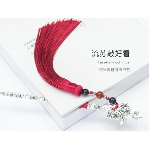 Chinese Style Classical Tassel Metal Bookmark Novelty Creative Stationery Handmade Retro Book Markers Cute Antique Teacher Gift