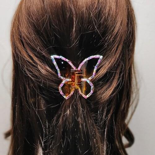 Dongdaemun Korea Hair Clip Butterfly Hair Catch Crystal Butterfly Catch Clip Hair Accessories New Hair Catch Butterfly Catch