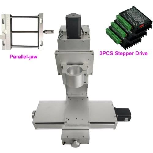 Mini CNC Router Frame 2515 Column Type Engraving Machine Kit 65mm 80mm Spindle Bracket Vertical 3axis Milling Cutter