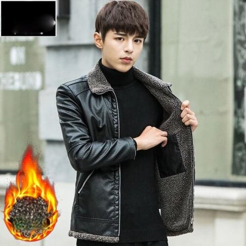 Men Winter New Leather Jackets Coat Motorcylce Casual Fleece Thicken Motorcycle PU Jacket Biker Warm Leather Men Brand Clothing