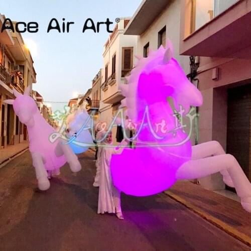 New trend inflatable LED lighting horse costume Performing props for Festival event