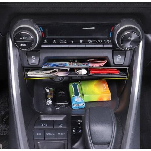 Plastic Black Console Storage Glove Box Holder Tray 1pcs or Toyota RAV4 XA50 2019 2020 Car Accessories