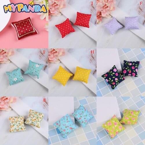 Pillow Cushions For Sofa Couch Bed 1/12 Dollhouse Miniature Furniture Toys Without Sofa Chair Baby Christmas Gifts