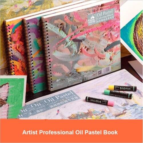 Professional Oil Pastels Painting Book Chalk Crayon Painting Paper Macaron Morandi Color Students Painting Art Supplies