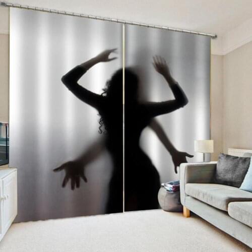 Luxury girls curtains Blackout 3D Window Curtain For Living Room art personality curtains
