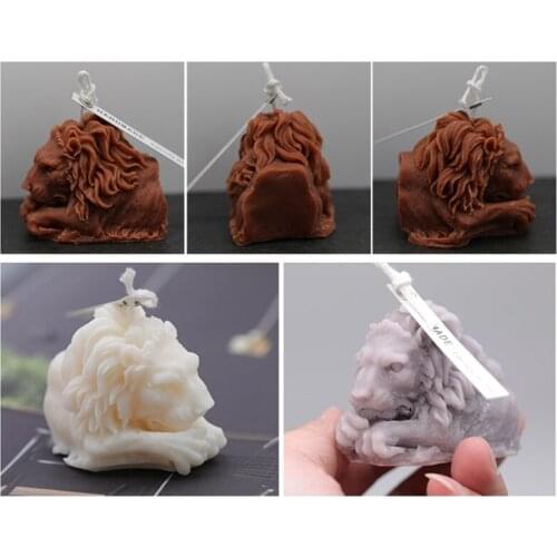 3D Lion Candle Mold Silicone Mould for Cake Chocolate Decorating Fondant Candy 87HA