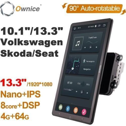 Tesla 13.3 Inch for VW Skoda Seat Car 1920*1080 Android Radio GPS Auto truck van Audio Stereo Player Auto Rotatable Multimedia