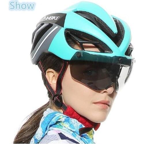 Brand Cycling Ultralight Helmet High Quality Bicycle Mtb Casque With HD Glasses Anti Fog Men Women Sports Road mountain Bike Hat