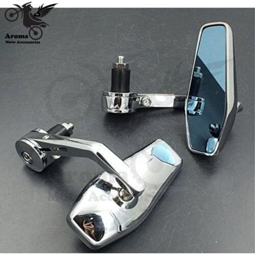 Top quality Electroplate motorcycle handlebar end mirrors universal motorbike Side Mirrors for suzuki mirror for yamaha honda