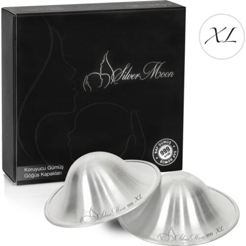 Pure Silver Nipple Covers Protector Xl 999 Sterling Mother Baby
