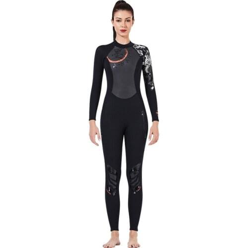 Womens Full Body Wetsuits, Premium Neoprene 1.5mm Back Zip One Piece Long Mens Underwater Scuba Diving Surfing Snorkeling