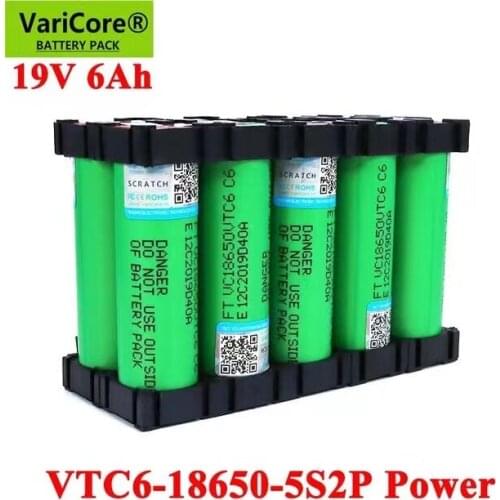 19V 5S2P 18650 VTC6 6000mAh High power 20 amps 21V for Screwdriver batteries weld Bracket battery pack