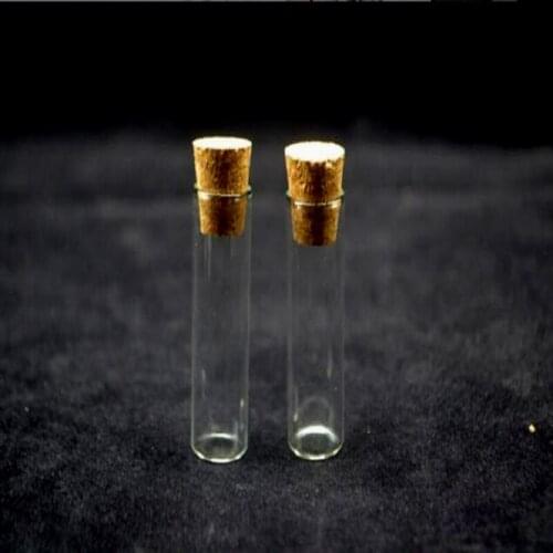 50pcs/lot 13*40mm test Tube Glass Bottles With Cork High Borosilicate Glass Bottles Containers Vials Tea Canister sample jars
