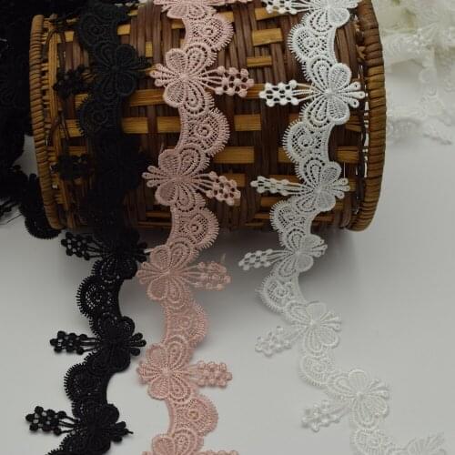 70yards white black and Butterfly Venise Lace trim size 4.5cm craft sewing Chemical lace trimming