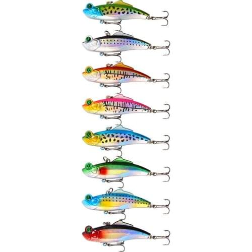 8pcs Vib lure 6.5cm 12.5g fishing top water lures hard baits Minnow ice fish japan fishing tackle goods whopper swimbait winter