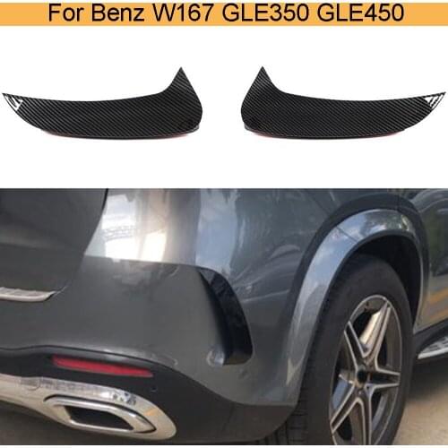 ABS Carbon Look/ Gloss Black Car Bumper Air Vent Splitter For Mercedes Benz GLE Class W167 GLE350 GLE450 2020 Outlet Cover Trim