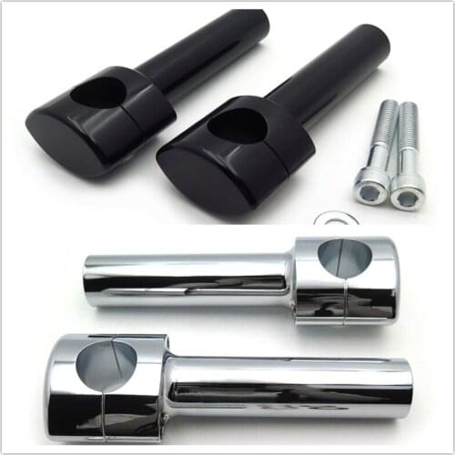 Aftermarket free shipping motorcycle parts Black Hefty Springer 1.25" Mount Handlebar 6" Riser Kit For Harley davidson chromed