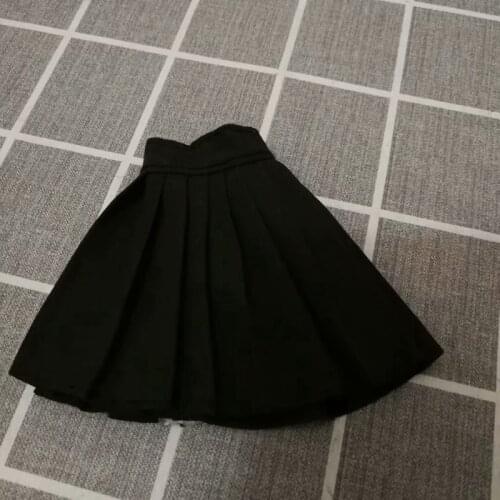 Adollya BJD Doll Accessories Bottoms Black White Pleated Skirt Doll Clothing Short Skirt Suitable for 1/4 1/6 Dolls