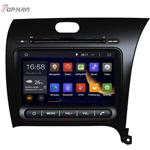 Topnavi 8'' Quad Core Android 6.0 Car DVD Play for KIA CERATO/K3/FORTE RHD 2013- Multimedia Video Autoradio GPS Navigation