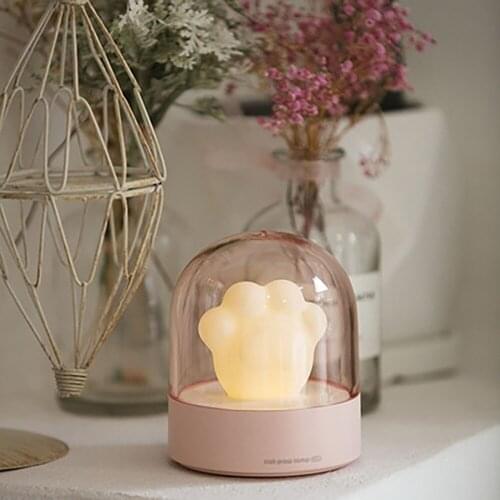 Cat Paw Wireless Speaker Bluetooth 5.0 Music Box With LED Night Light HIFI Surround Support FM TF Card