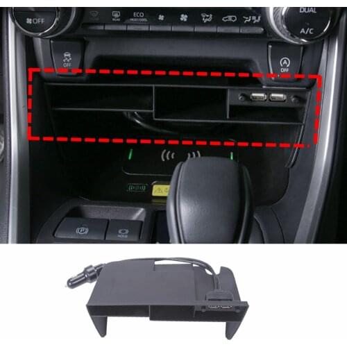 Center Console Organizer Storage Box for Toyota RAV4 2021 2020 2019 with 2-USB Ports Charger Tray Interior Accessories