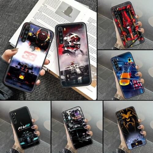 Formula 1 Phone case For Xiaomi Redmi Note 7 7A 8 8T 9 9A 9S 10 K30 Pro Ultra black art shell fashion Etui soft waterproof 3D