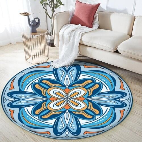 Decor Rugs Non-slip Mandala Style Colorful Floral Pattern Rug Floor Mat Living Room Bathroom Kitchen Living Room Bedroom Carpet