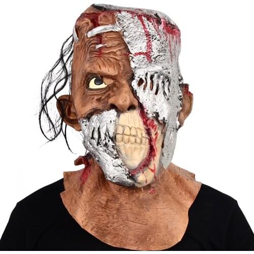 Frankenstein Latex Mask Halloween Horror Party Costume Props Movie Cosplay Lifelike Headgear