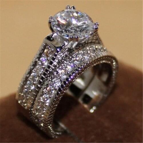 Hot Sale Engagement Ring Diamond Ring Set Hand Jewelry
