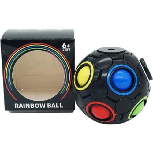 Interactive Mini Cube Toy Fingertip Spinner Stimulation Sensory Fidget Anti-Anxiety Football Cube Stressful Ball Toy D5QA