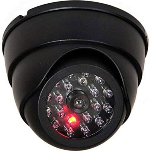 Simulation Camera Home Security Dome Dummy Fake Camera with Red Flashing LED Light Indoor Outdoor Video Surveillance