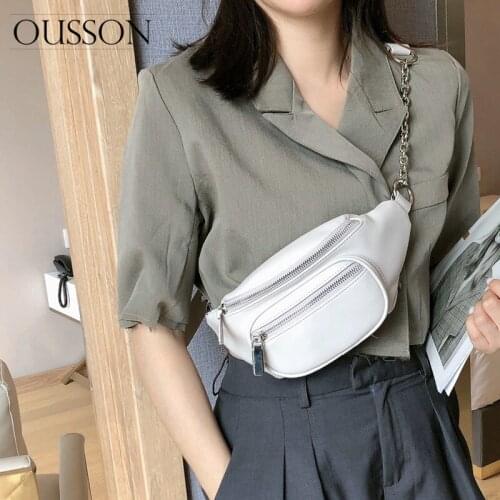 OUSSON 2021 New Design Fashion Leather Saddle Bag Exquisite Female Crossbody Bag Retro Chest Bag For Woman