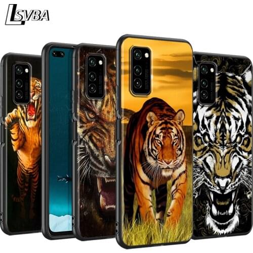 Fashion Tiger Leopard Silicone Phone Case for Huawei P30 P20 P40 Lite E Pro P Smart Z Plus 2019 P10 P9 Lite Black Cover