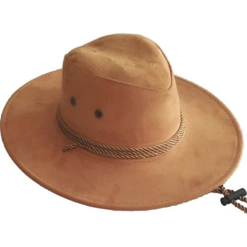 Mens Summer Sun Hat Solid Color Cool Western Cowboy Hat Plain Solid Color Mens Peaked Cap Large Western Rope Knight Cowboy Hat