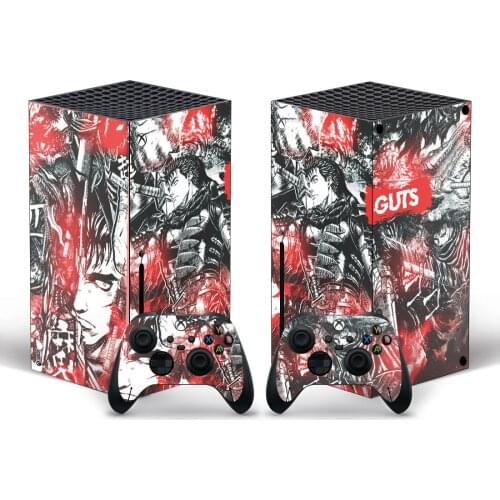 Guts Style Xbox Series X Skin Sticker for Console & 2 Controllers Decal Vinyl Protective Skins Style 1
