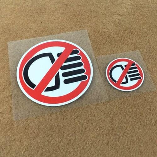 CDCOTN Auto Car Stickers Stop High Beam Warning Reflective Tuning PVC Stickers Round Fun Car Motorcycle Body Decals Car Styling