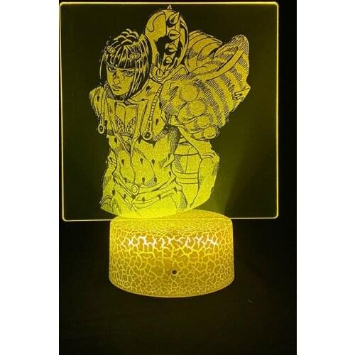 Night Light Projector LED 3D Picture Lamp Anime Nightlight JOJOs Bizarre Adventure Party Birthday Decor Manga Gift for Fans Kid